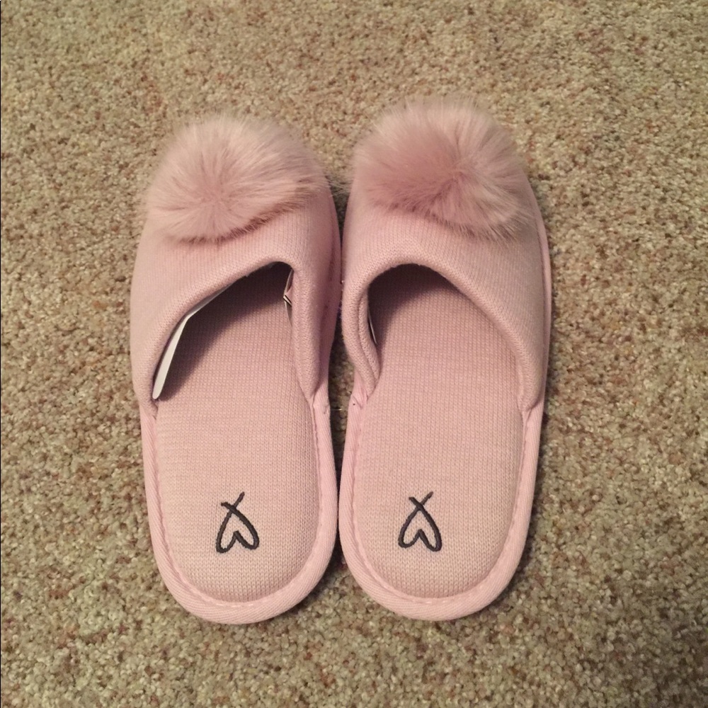 Vs pom pom slipper medium (7-8) pink